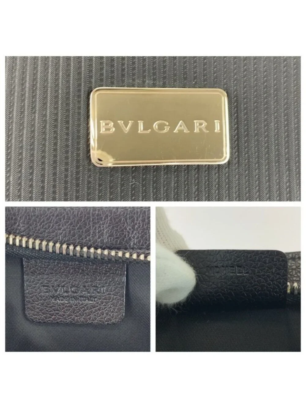 Bvlgari Millerige Black Silver Clutch Secondbag